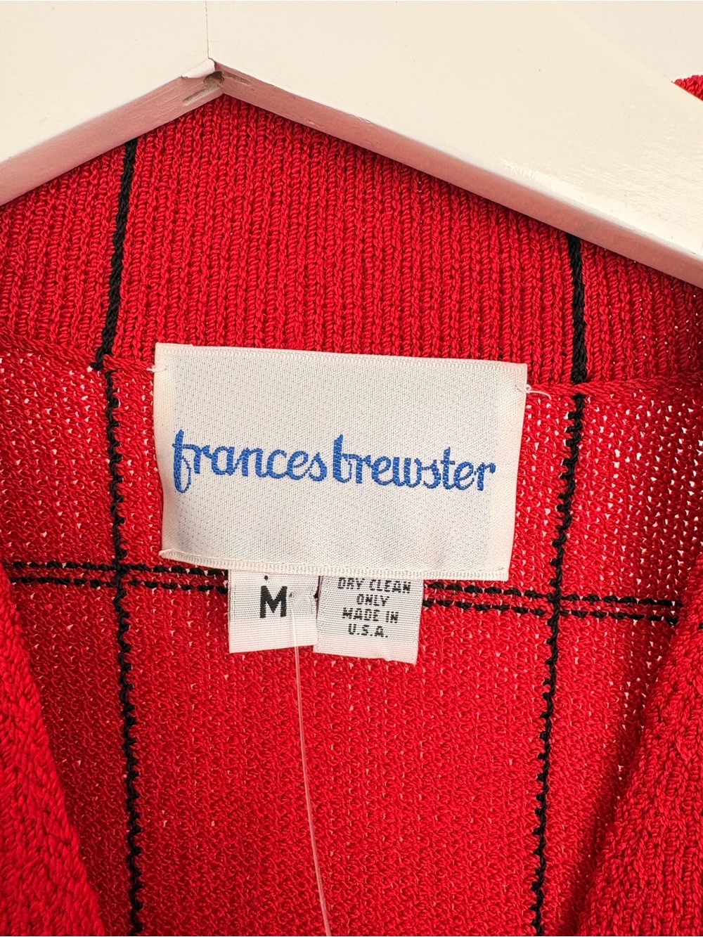 Red Windowpane Button-Front Cardigan - Picture 2 of 3